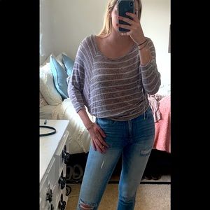 Brown&white Stripped sweater